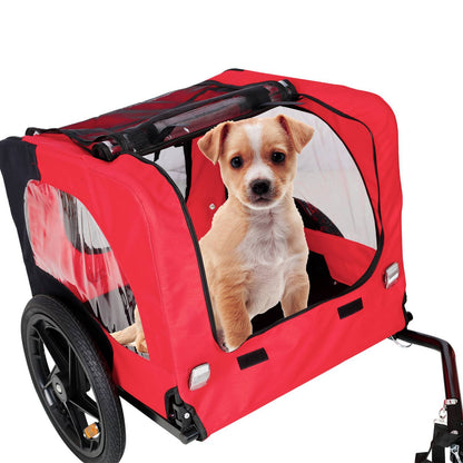 Bicycle Trailer For Pets Outdoor Foldable Dog Trailer With Reflectors